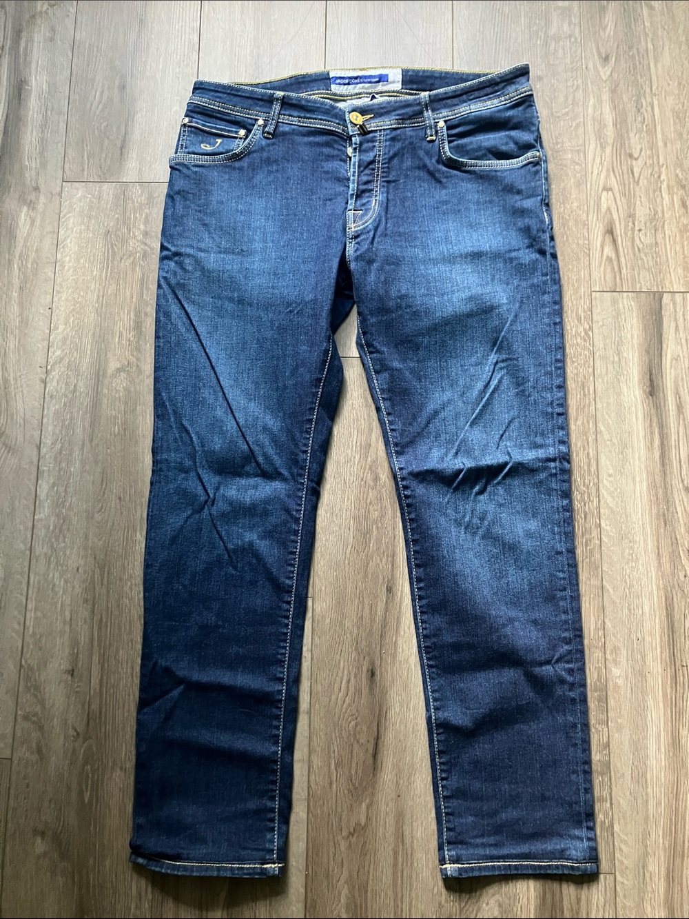 Jacob Cohen Nick Slim Fit Luxury Italian Blue Jeans Men’s 38 Hand Tailored
